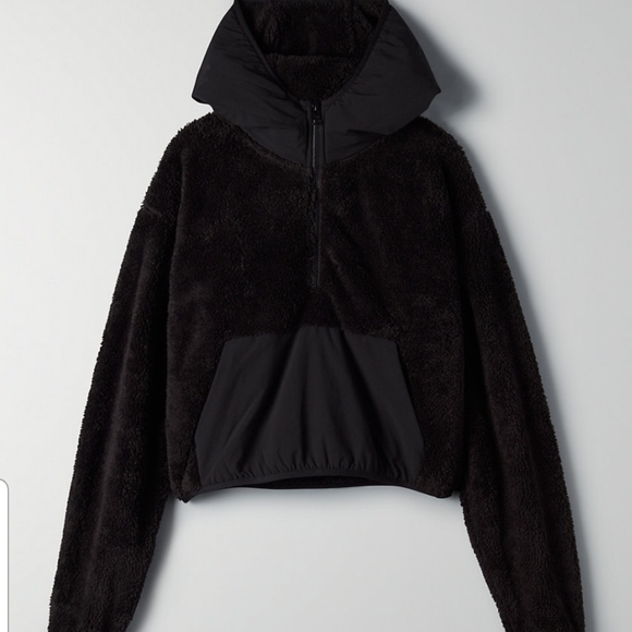 TNA ARITZIA Keaton Mullein Fuzzy Cropped Hoodie - Picture 5 of 12